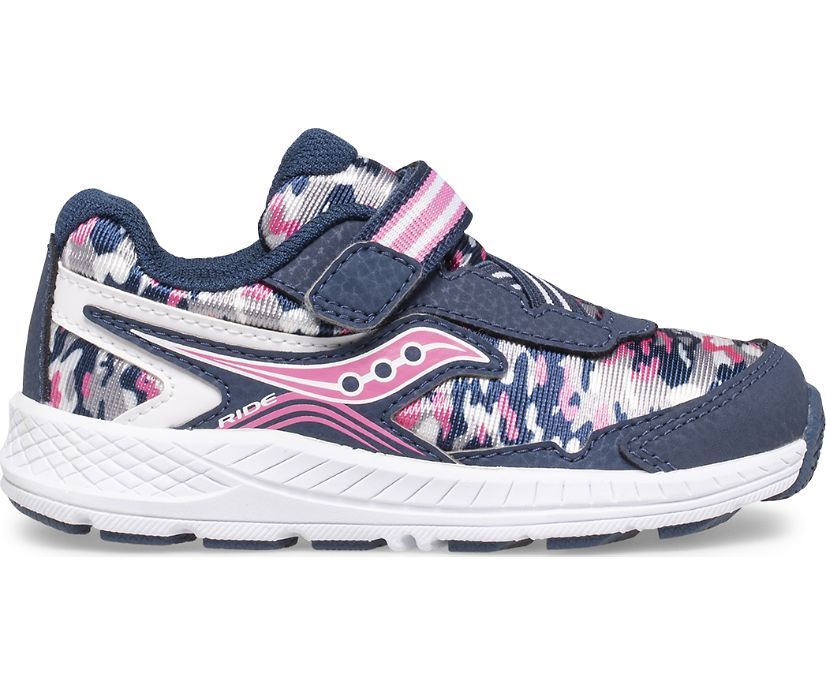 Saucony Ride 10 Jr. Sneakers Barn Marinblå Rosa Camo | Sverige 165RVD